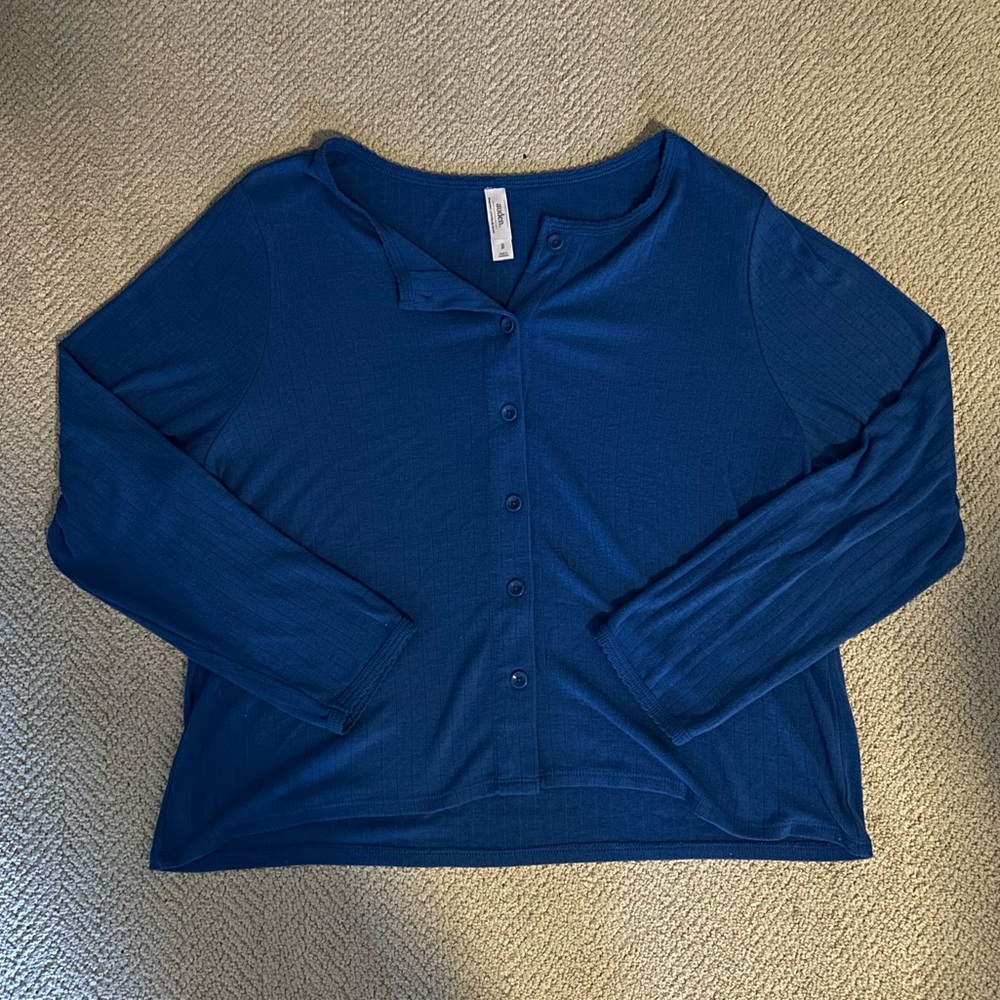bright blue button down long sleeve - image 2